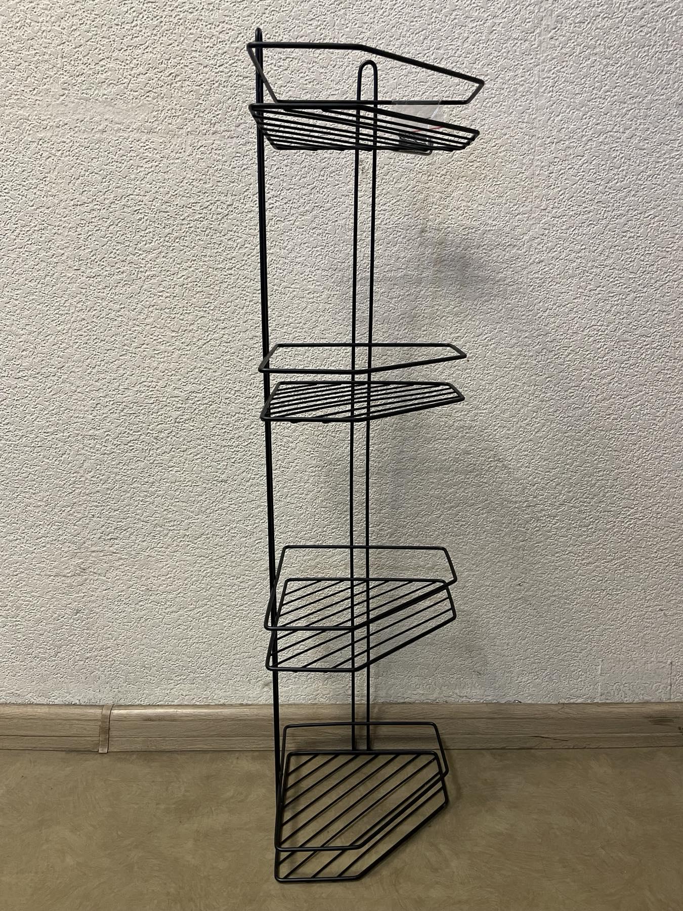 Полка угловая MOBILITY 4-х ярусная для ванной комнаты металлическая 80х19,5х19,5 см Черный (26647767) - фото 5