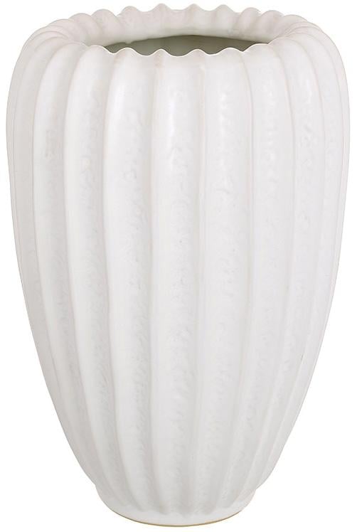 Ваза керамическая Shell White 16,5х25 см Белый