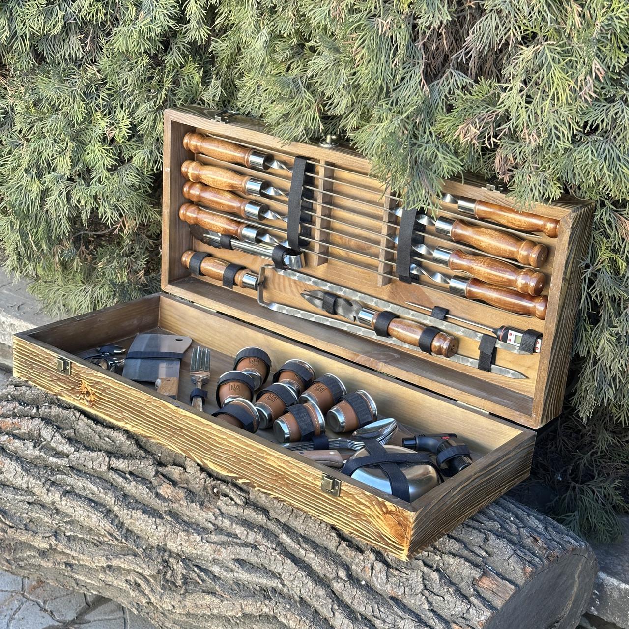 Набор подарочный для барбекю Mzavod Магнат Светло-коричневый (27728841) - фото 3 Набор подарочный для барбекю Mzavod Магнат Светло-коричневый (27728841) - фото 3