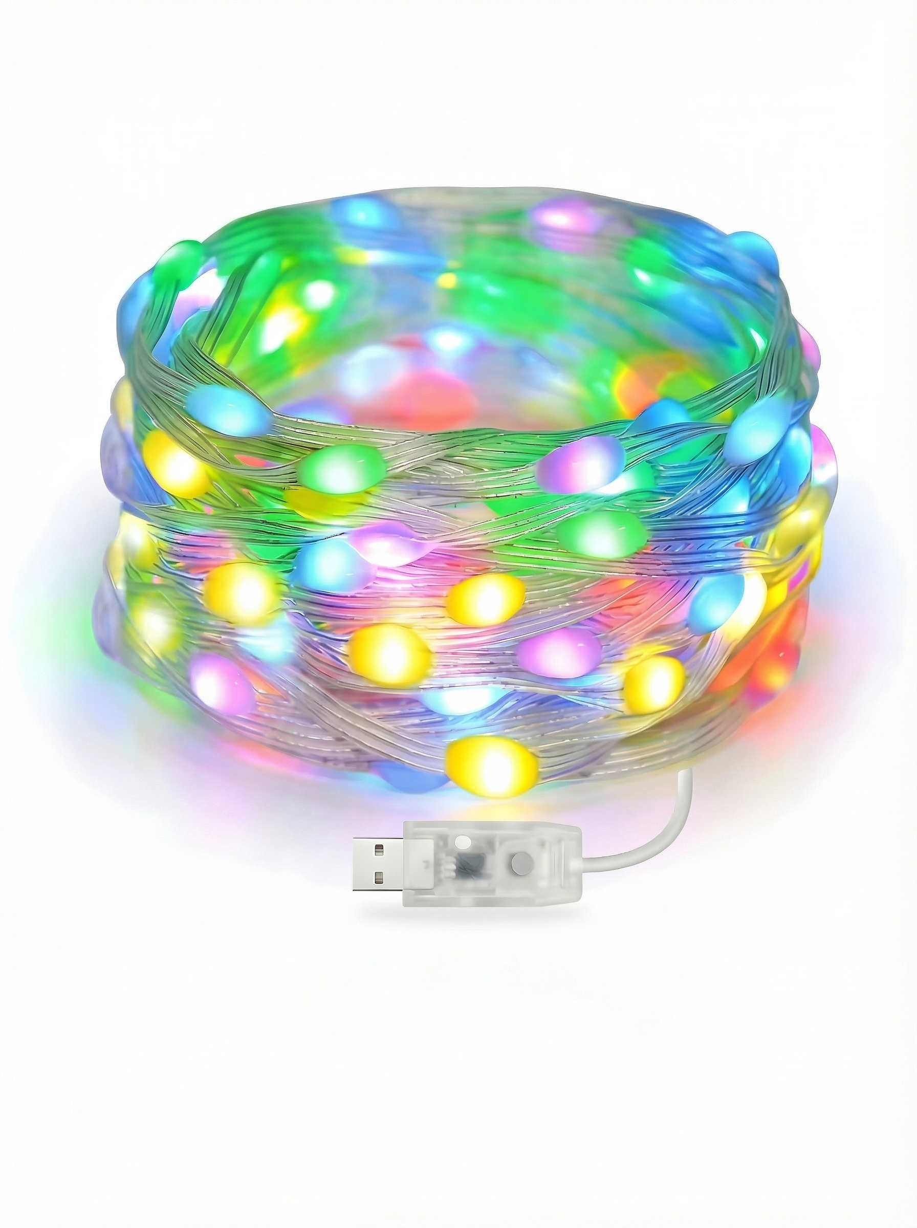 Гирлянда светодиодная Smart RGB USB 100LED Bluetooth App Control с пультом д/у 10 м Разноцветный (9028124215)