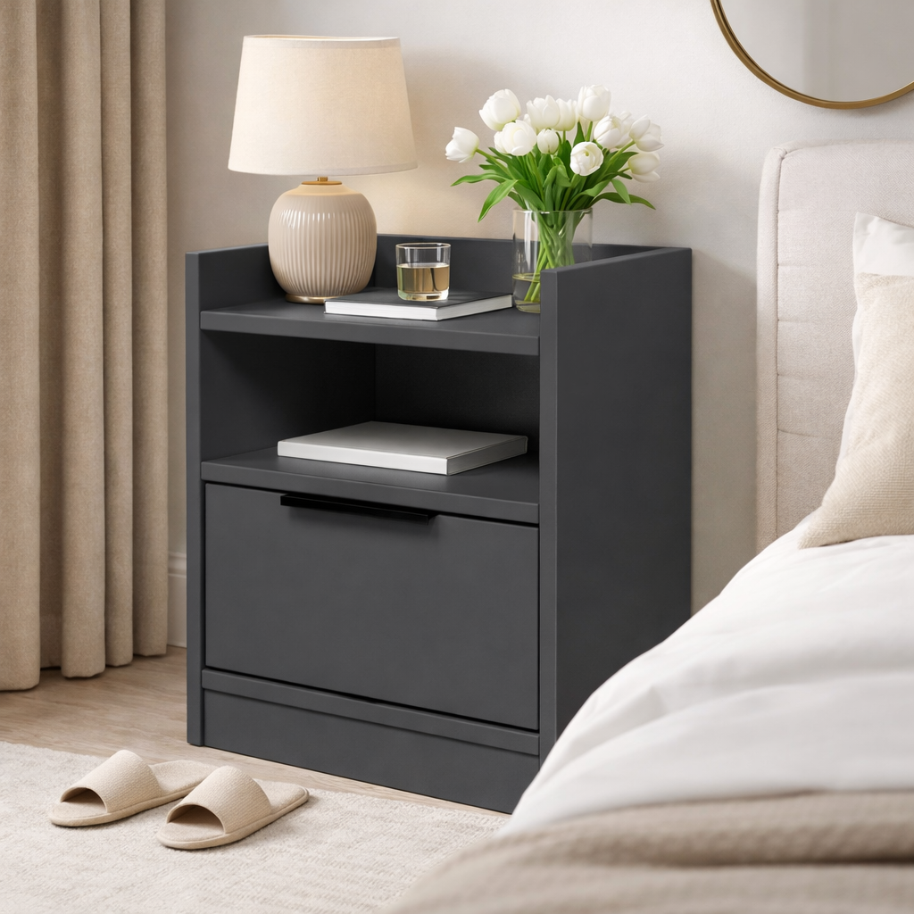 Тумба прикроватная ТП7 SENAM 450х380х350 мм ДСП Серый Графит