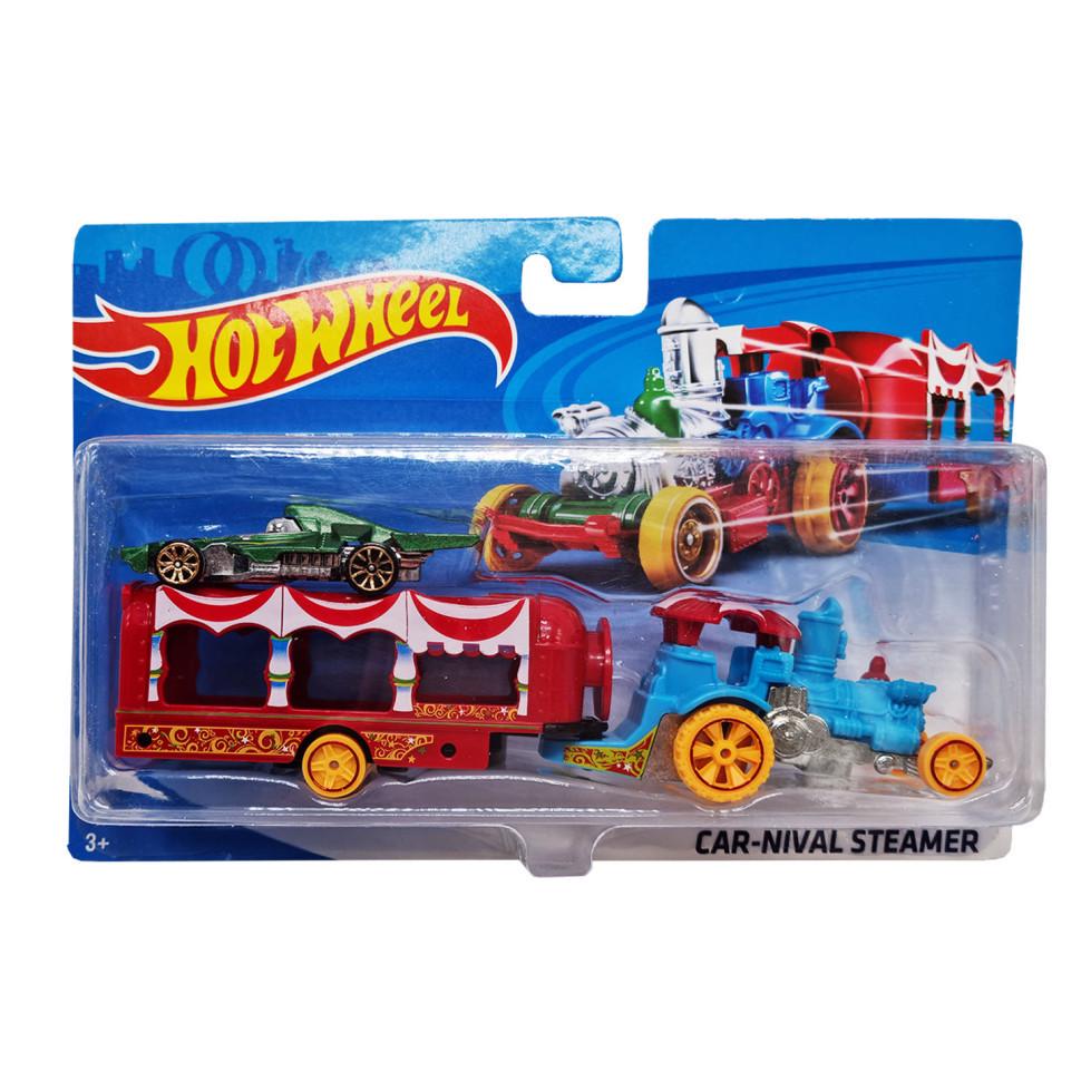 Ігровий набір машинок t k937 1 Зелений 2 з трейлером (RLT35305)