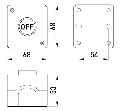 Пост одномісний E.NEXT e.cs.stand.xal.d.117 Стоп 4.5А 230V 1NC IP54 (s006010) - фото 2