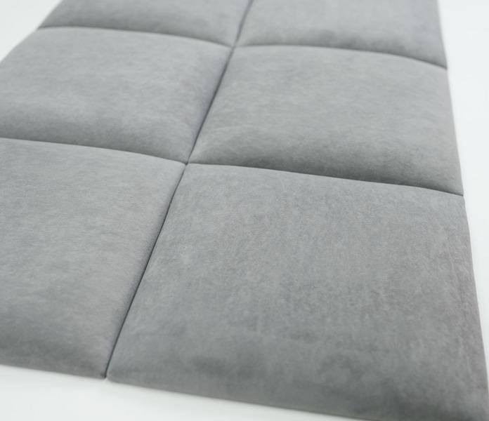Стінова панель самоклеюча м'яка Soft Pan велюр 30х30х3,7 см матовий Сталь (303001) - фото 2 Стінова панель самоклеюча м'яка Soft Pan велюр 30х30х3,7 см матовий Сталь (303001) - фото 2