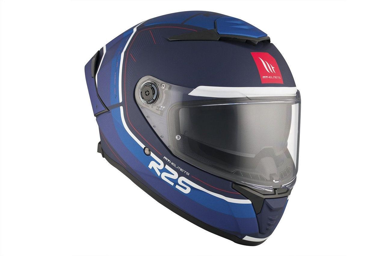 Мотошлем MT HELMETS Thunder 4 SV R25 C7 M Matt Blue (29825) - фото 4