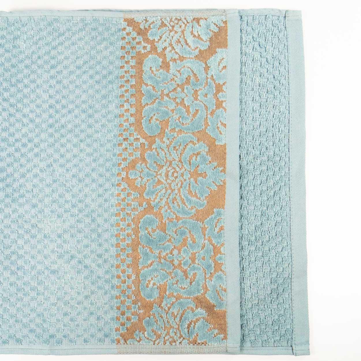 Комплект полотенец Damask жаккардовое с велюром 3 шт. Мятный (550-dv-k3-mint) - фото 4