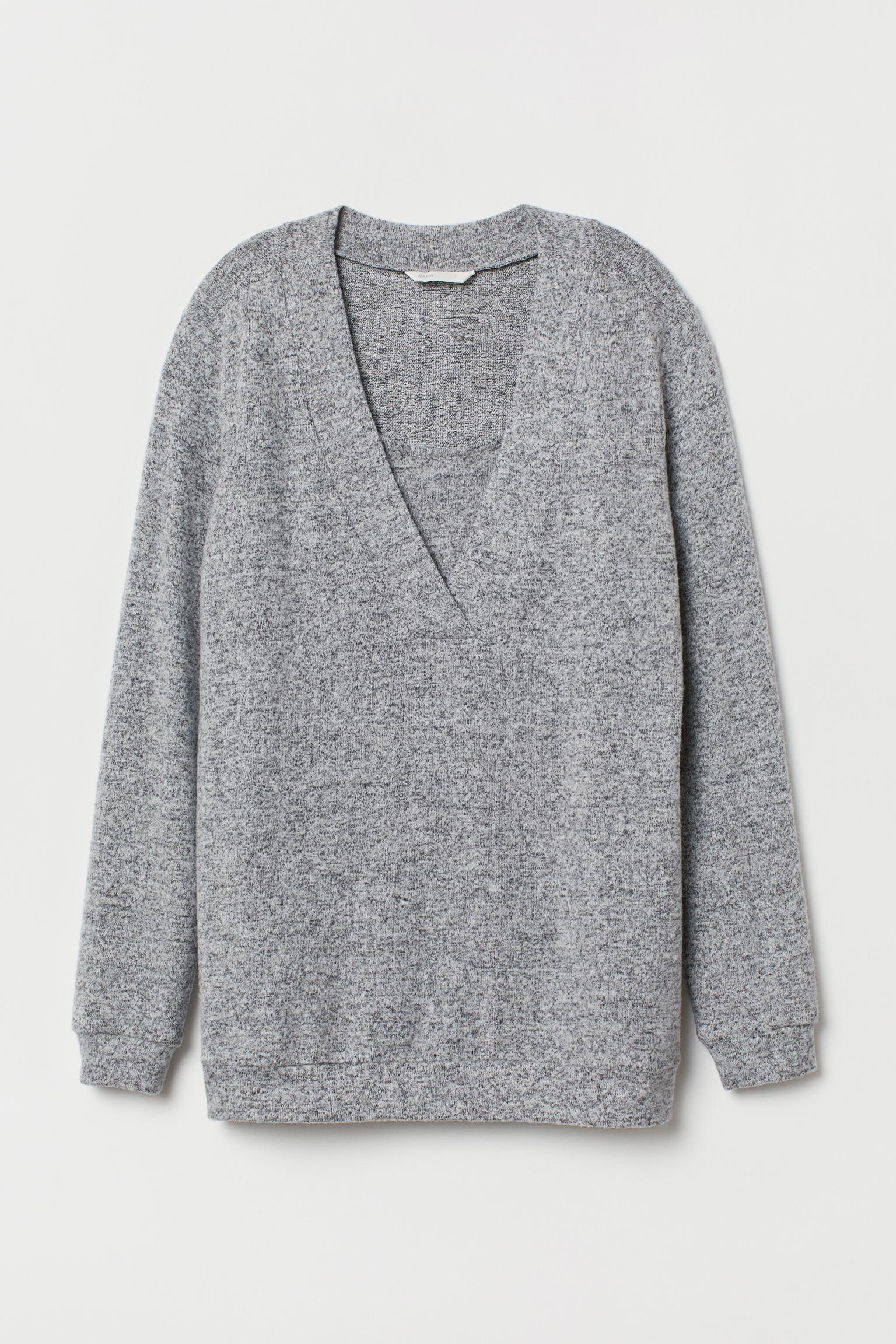 Джемпер для вагітних H&M M Світло-сірий (16065845516) Джемпер для вагітних H&M M Світло-сірий (16065845516)