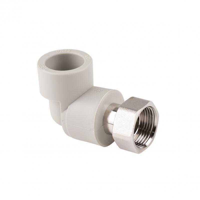 Уголок Thermo Alliance PPR ВР с накидной гайкой 20 мм х 1/2" (DSE701)