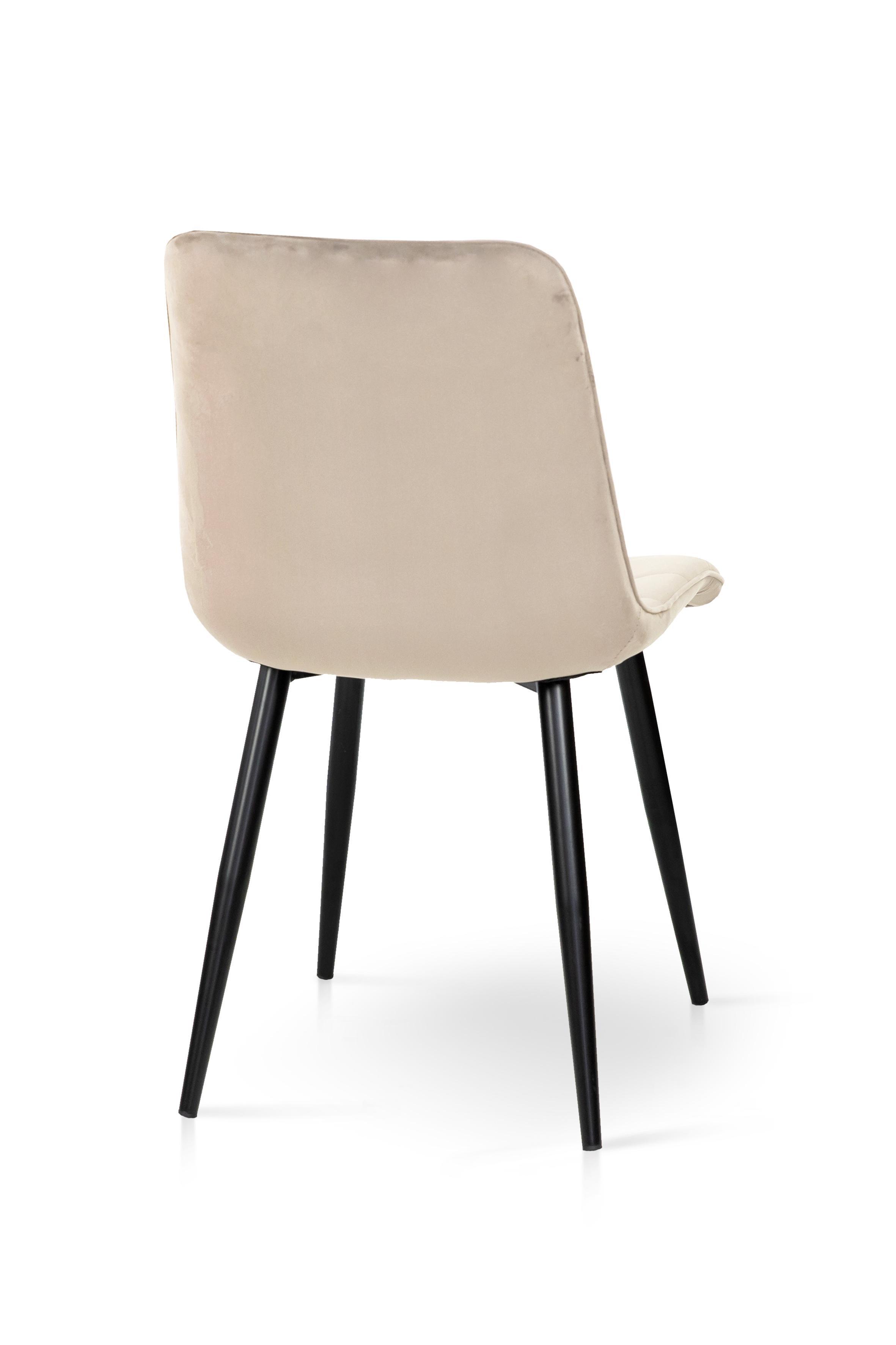 Стілець для кухні та вітальні ГРЕЙС Віллі 480х890х560 мм Чорний/Бежевий (GAА0057516) - фото 5 Стілець для кухні та вітальні ГРЕЙС Віллі 480х890х560 мм Чорний/Бежевий (GAА0057516) - фото 5