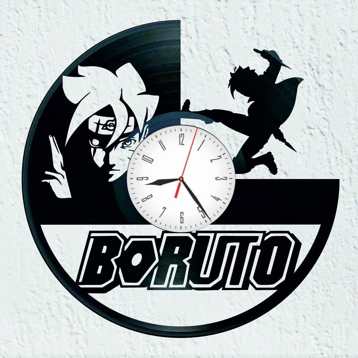 Часы настенные Boruto Naruto 2262 из виниловой пластинки