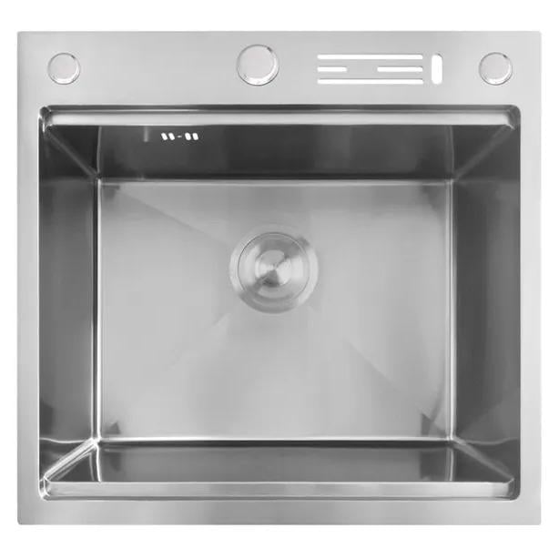 Мийка для кухні MIXXUS MH5050 3.0/0.8 з нержавіючої сталі зі сходинкою для сушки та з підставкою під ножі Nano-Silver (MX1939)