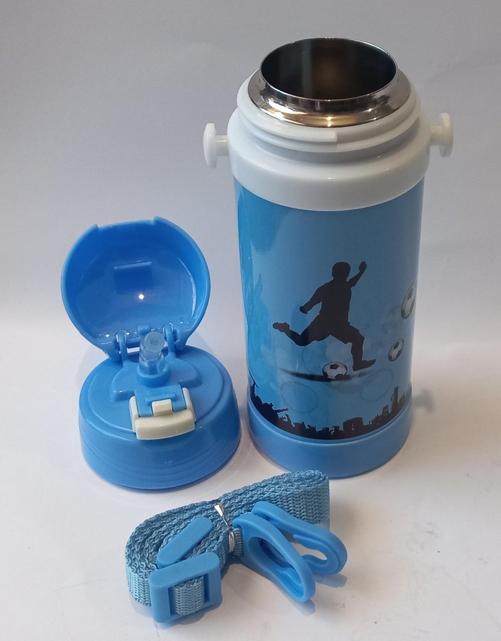 Термос дитячий А-Плюс 1776blue 320мл із трубочкою Блакитний - фото 2