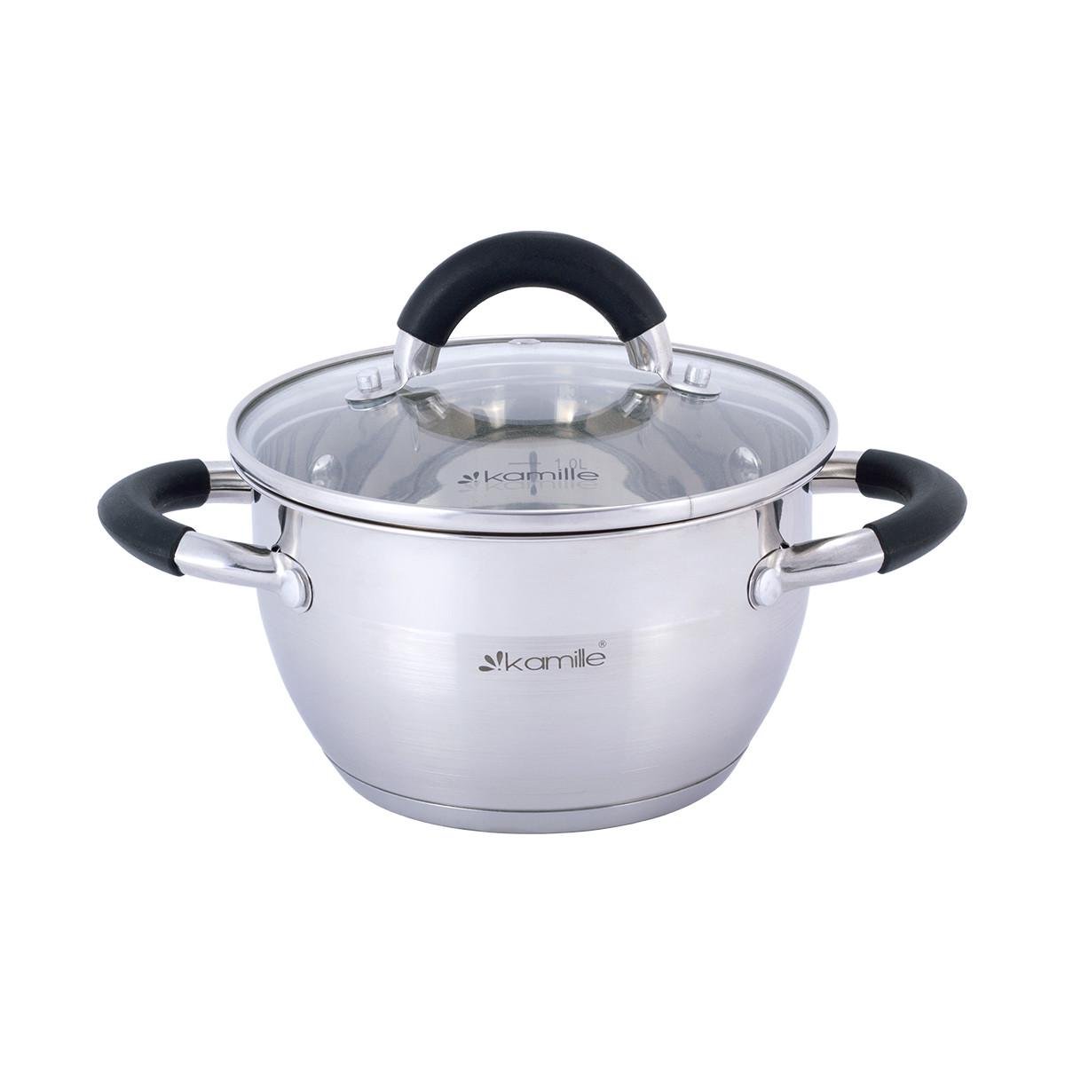 Набір каструль із кришками Kamille КМ-5753 із нержавіючої сталі з 4-х предметів Сталевий (150-84-5753) - фото 4