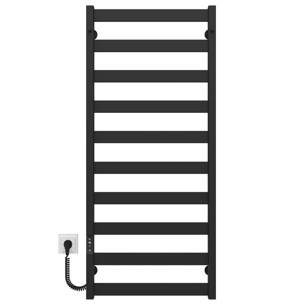 Полотенцесушитель электрический HeatPro Olivia P10 углеродная сталь левостороннее подключение 1200x500 мм Черный (BH-OL120050010EBL)