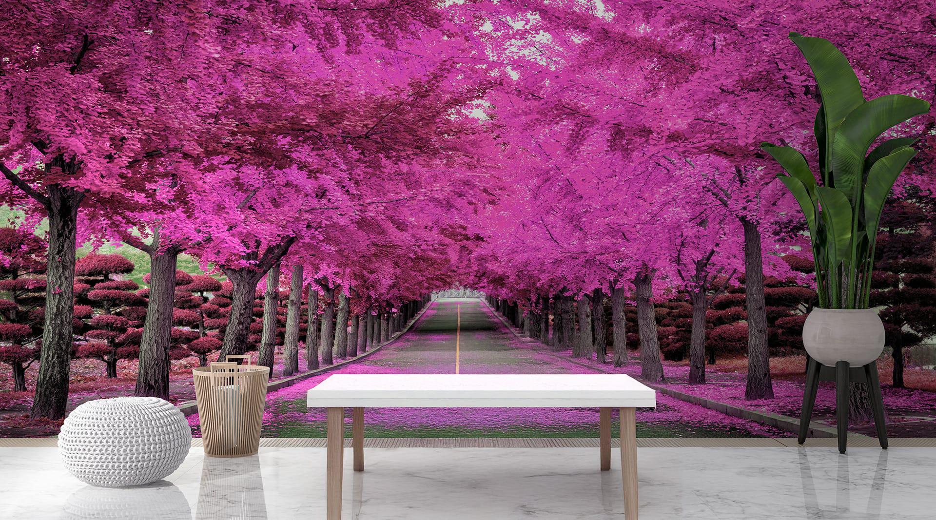 Фотообои флизелиновые Styleo Print-walls Розовые деревья 0246 300х250 см (Pw-0246/2)