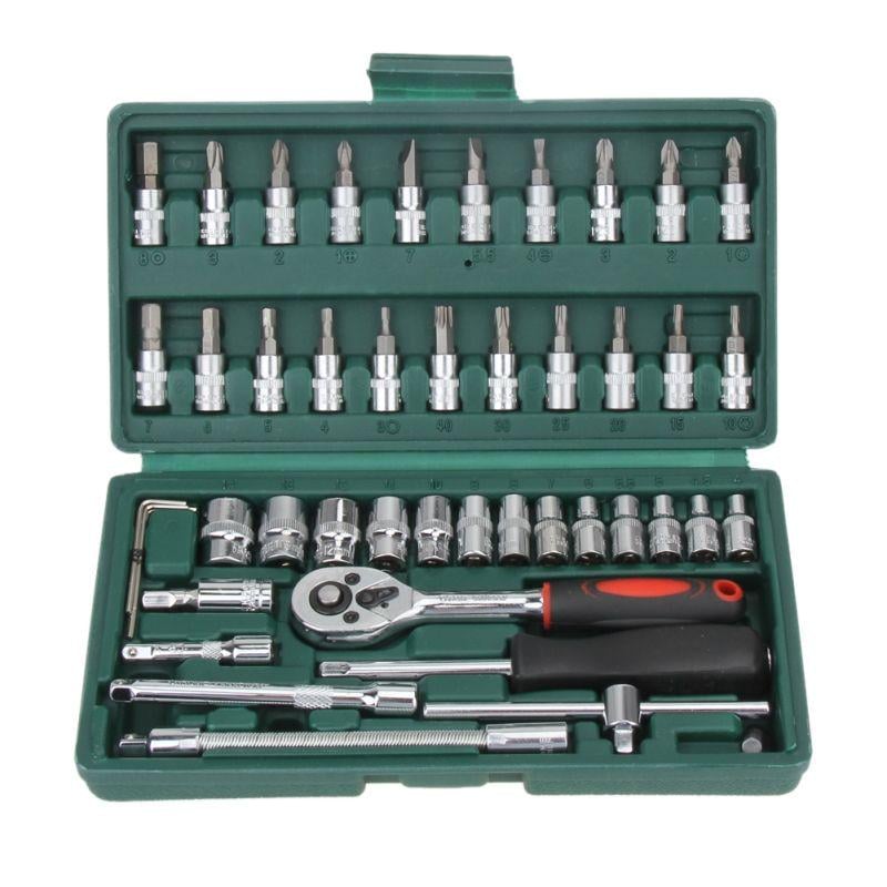 Автомобильный набор инструментов 46 Piece Tool Set 2 универсальный Green (4678240) - фото 1