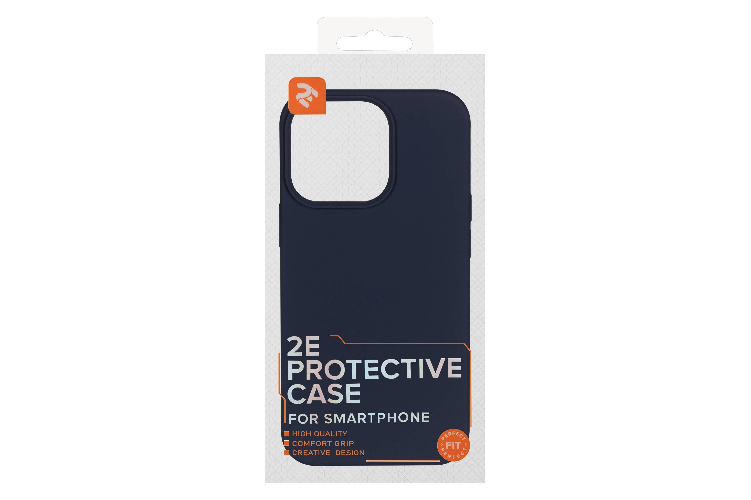 Чехол-бампер для телефона 2E Basic Liquid Silicone iPhone 14 Pro Midnight Blue (2E-IPH-14PR-OCLS-MB) - фото 3