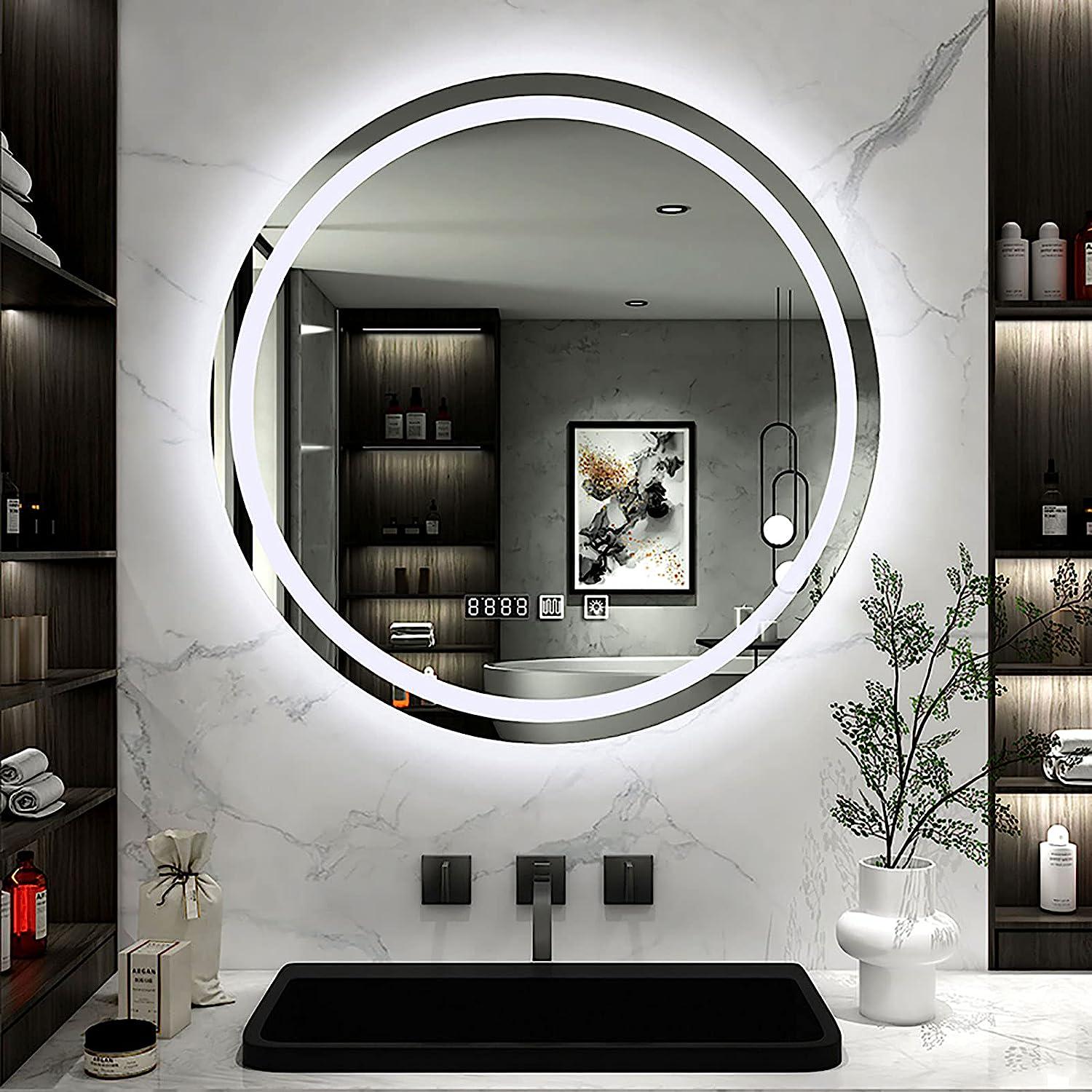 Зеркало Dim Dzerkal SOLO с LED-подсветкой/сенсорным управлением/подогревом/часами 90х90 см (13499)