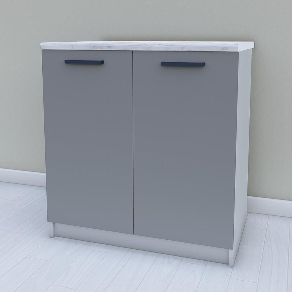 Тумба нижняя для кухни Opendoors МП16 без столешницы 800 мм Антрацитовый/Светло-серый (МП16/8)