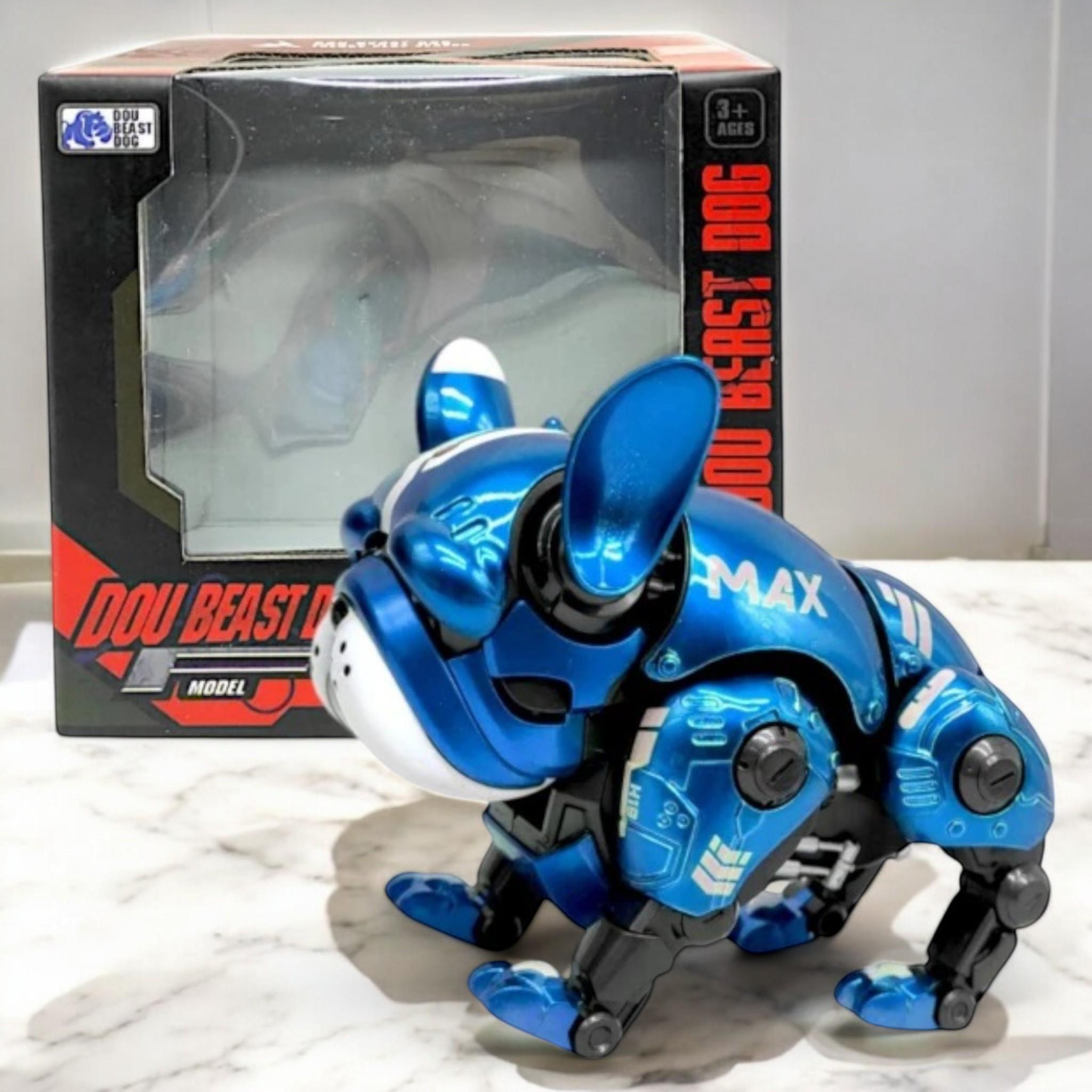 Інтерактивна іграшка MIC Dou Beast Dog Бульдог підставка під телефон звукові/світлові ефекти Red (G_0783-363Blue) - фото 2 Інтерактивна іграшка MIC Dou Beast Dog Бульдог підставка під телефон звукові/світлові ефекти Red (G_0783-363Blue) - фото 2