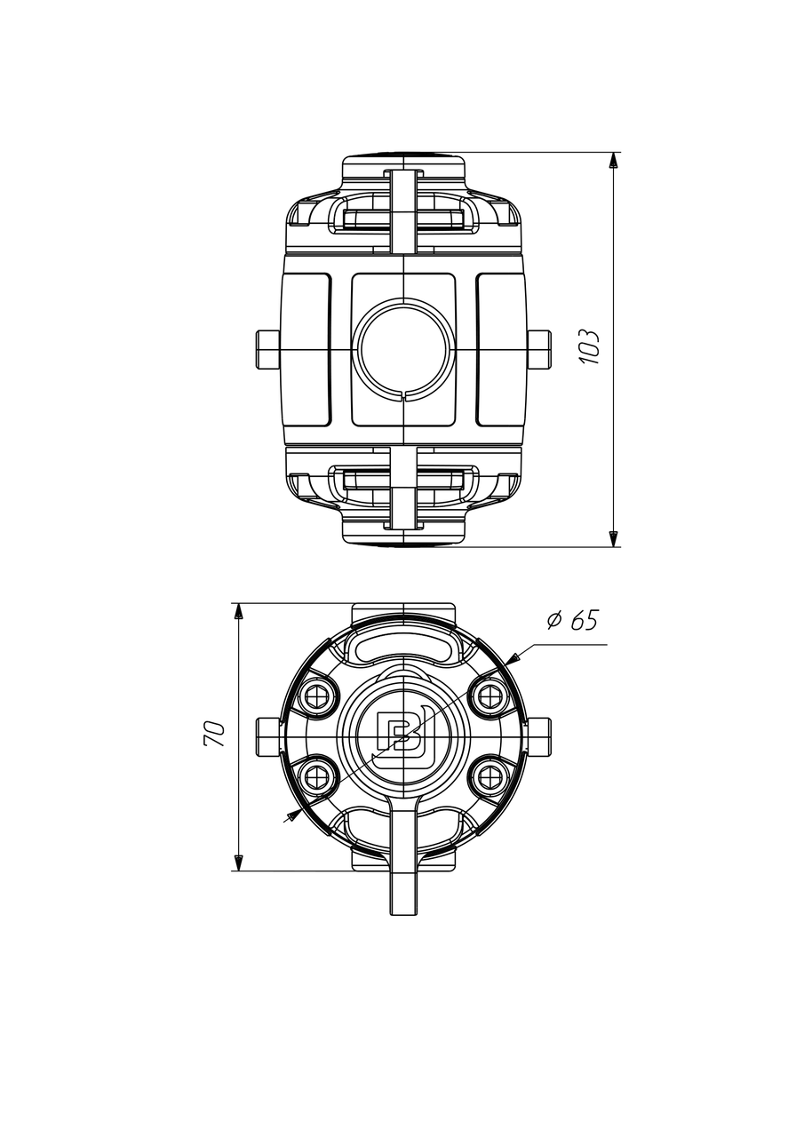 Монтажная система Borika FASTen FMr225 для крепления аксессуаров на трубах и перилах d 22/25 мм Черно-серый (01.01.010.02.01) - фото 2