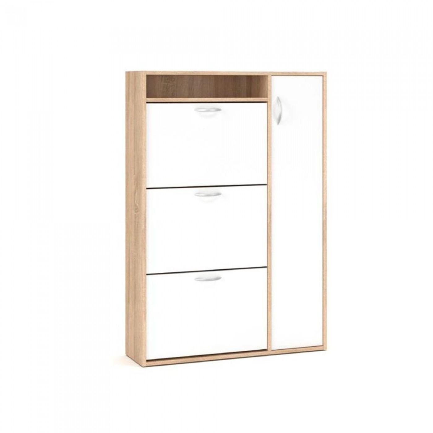 Тумба для взуття Мебель-Сервіс Оріон ДСП Дуб самоа/Білий матовий (47671)