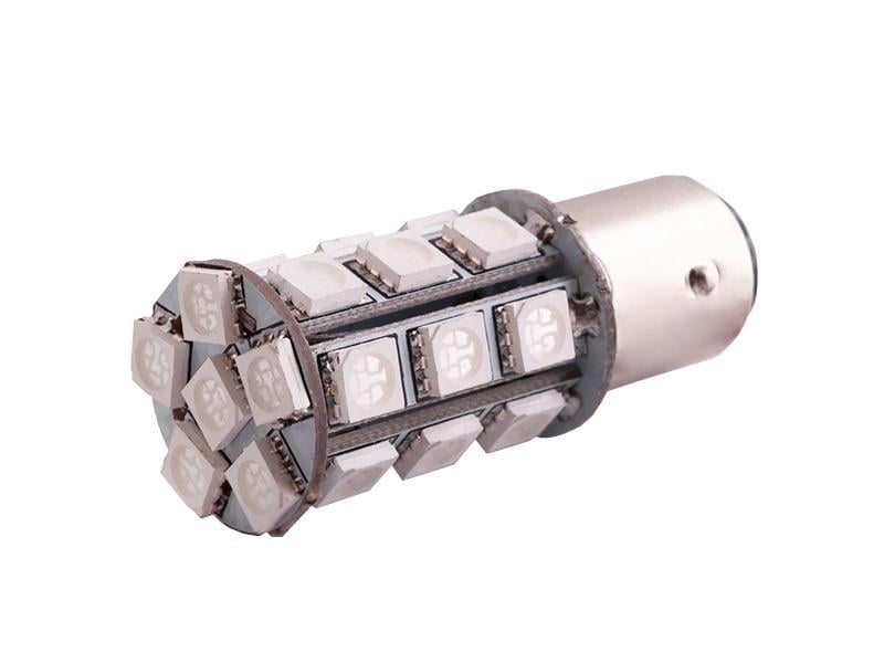 Автолампа светодиодная T25 P21/5W (1157) 12 В SMD5050-24led Красный (202)