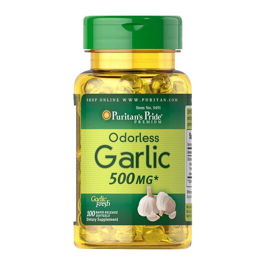 Часник Puritan's Pride Odorless Garlic 500 мг 100 капс. (09873-01)