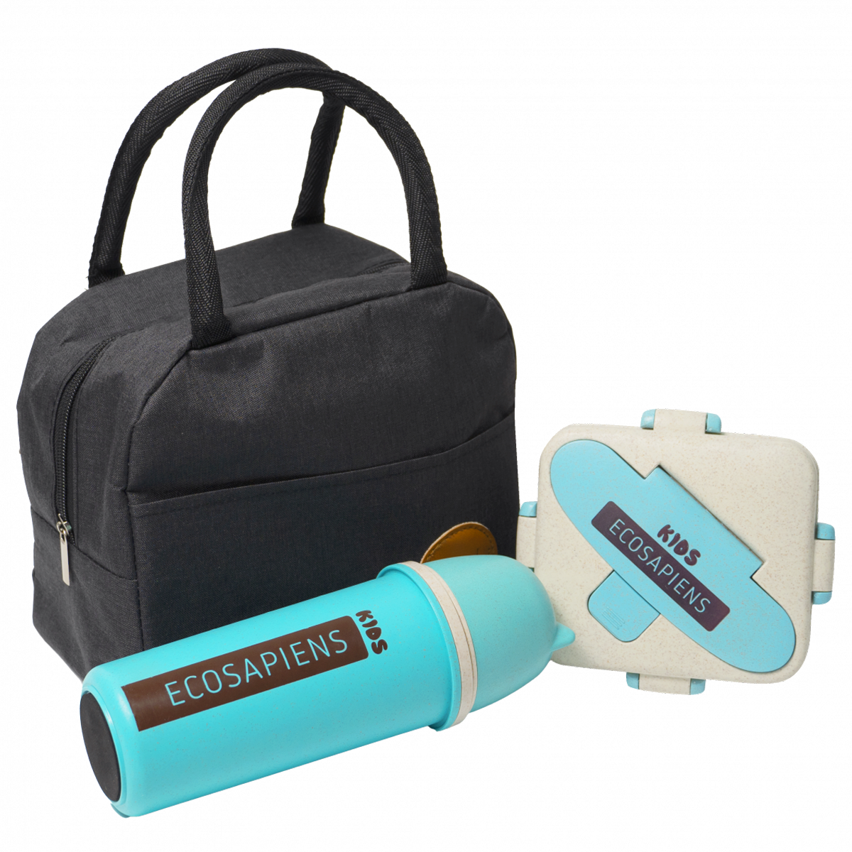 Ланч-набор эко Brivilas 5в1 термосумка/термобутылка Ecosapiens Kids 500 мл/ланч-бокс Ecosapiens Kids 750 мл (1079)