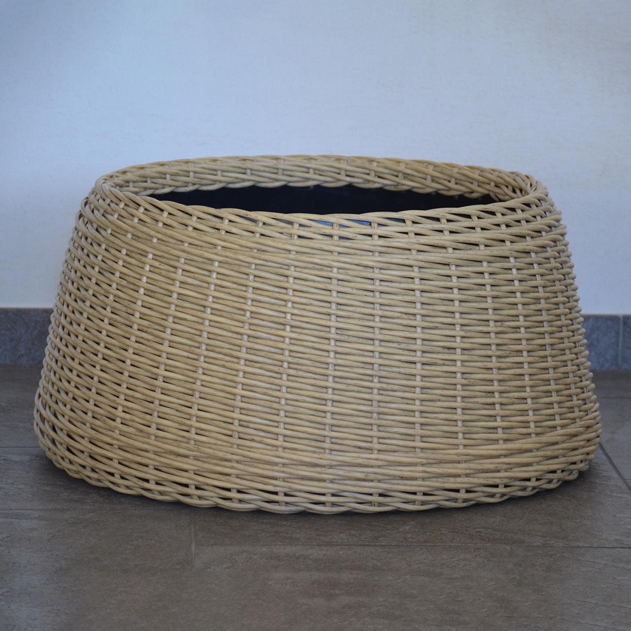 Подставка-юбка под елку плетеная из искусственного ротанга/ручной работы L Светлое дерево (23296061) - фото 4