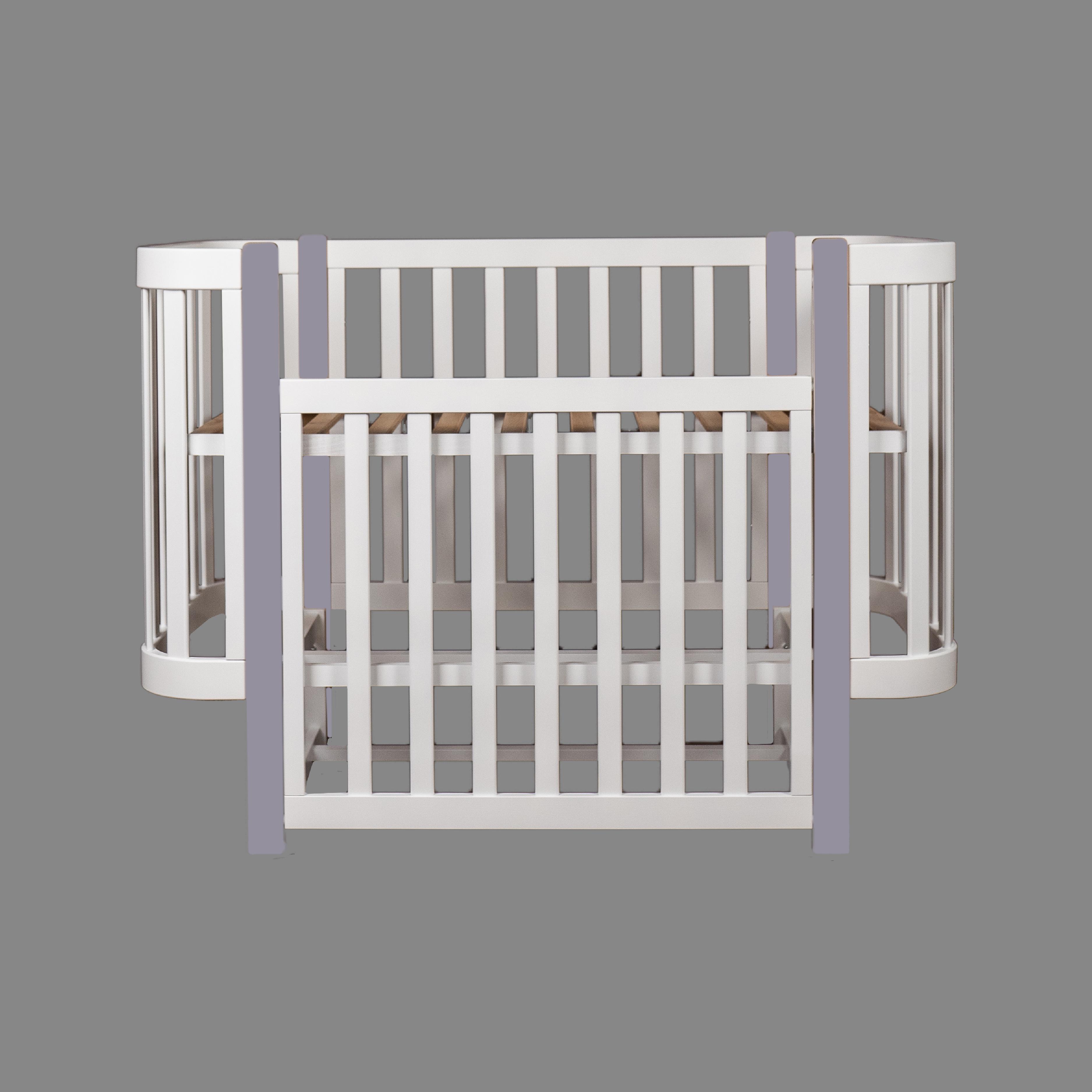 Детская кроватка Dominanta Милано с маятником и опускной боковиной Белый с серым (ЛД 7 БС_01) - фото 6 Детская кроватка Dominanta Милано с маятником и опускной боковиной Белый с серым (ЛД 7 БС_01) - фото 6