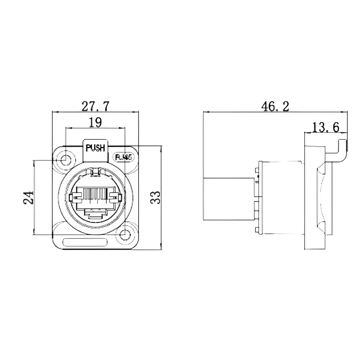 Роз'єм RJ45 YT-RJ-45 IP67 герметичний вилка/розетка для Starlink (57006) - фото 8