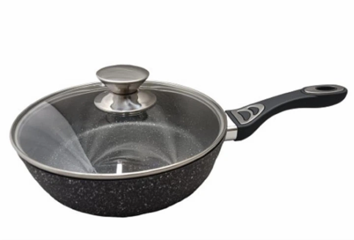 Сковорідка Benson BN484 з мраморним покриттям Чорний (GR-05265)