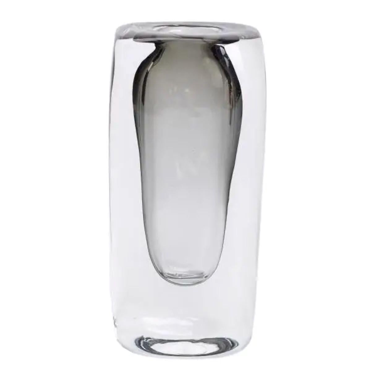 Ваза стеклянная прозрачная для цветов декоративная 8,3х6х18,5 см 150 мл (HP-10-17)