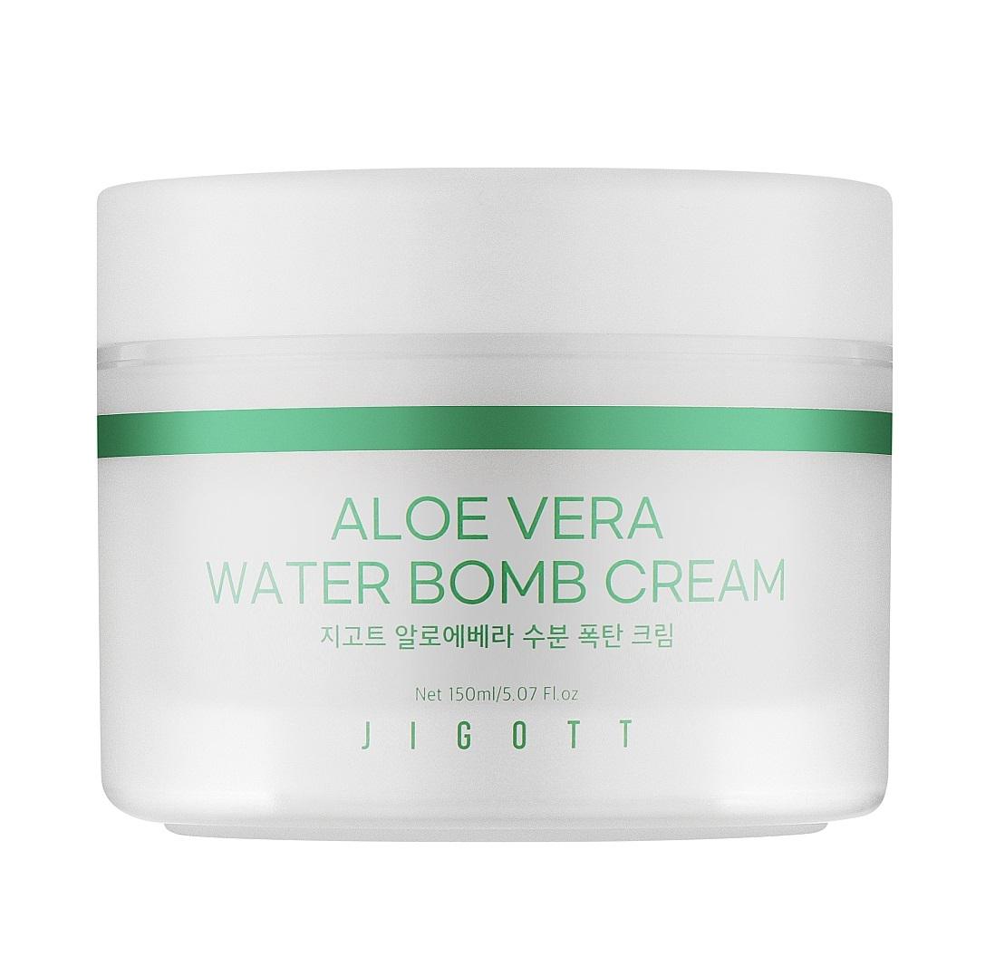 Крем для обличчя зволожуючий Jigott Aloe Vera Water Bomb Cream 150 мл (8809541282881) - фото 1