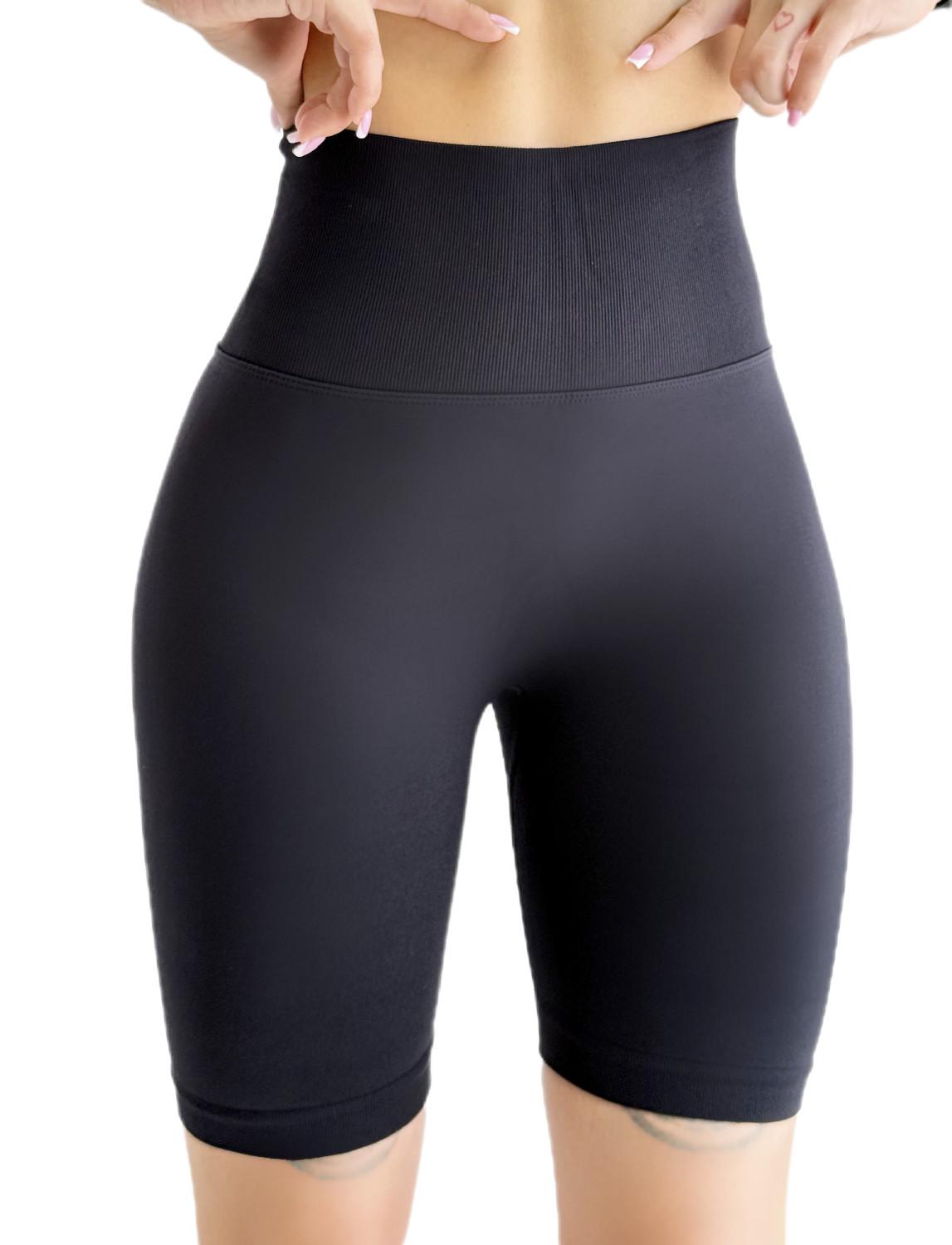 Шорти-велосипедки жіночі для фітнесу LILAFIT пуш ап L Чорний (LFH000021)