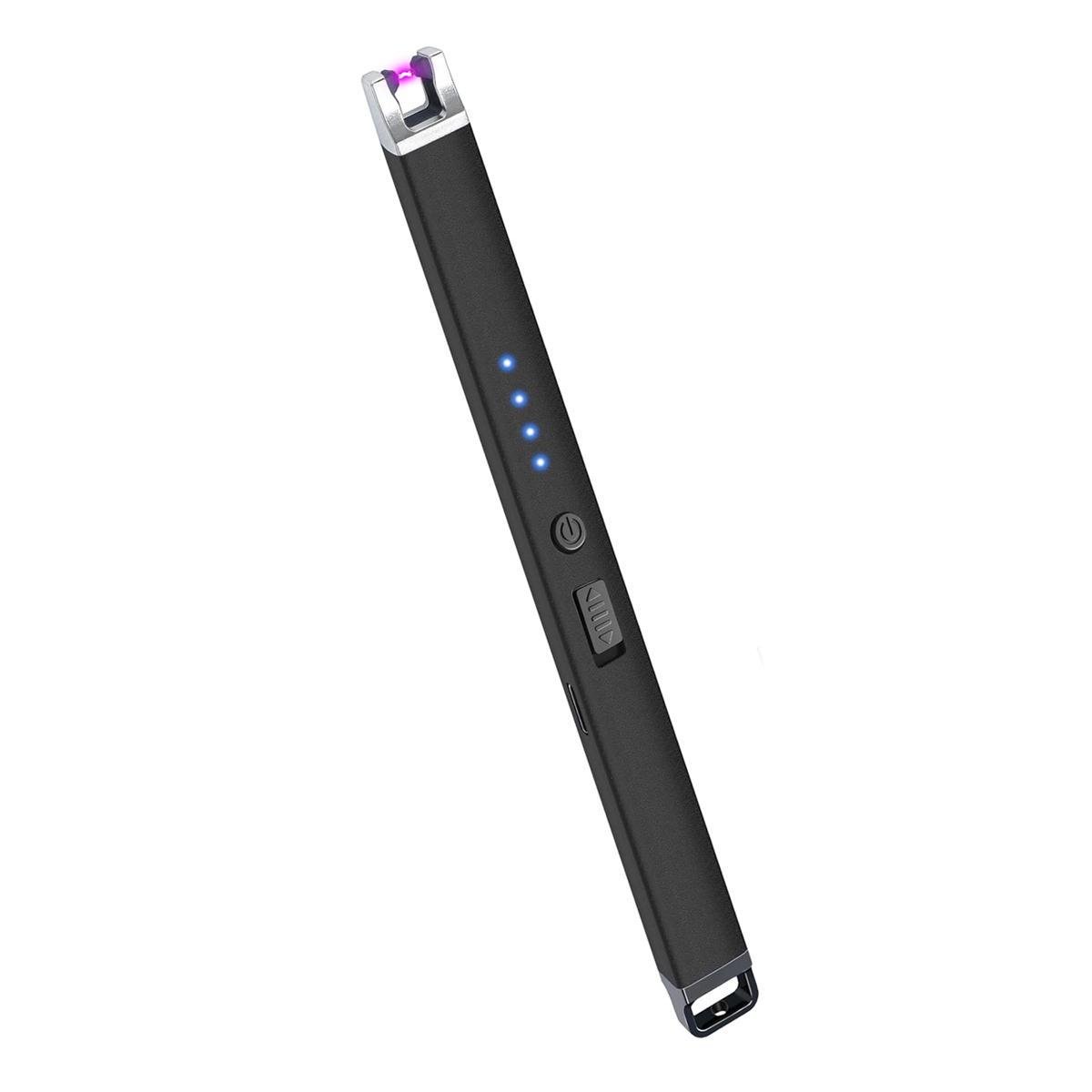 Зажигалка плазменная со встроенным аккумулятором MSDS Electric ARC BBQ Lighter электрическая дуговая зарядка USB/Type-C Black (160159)