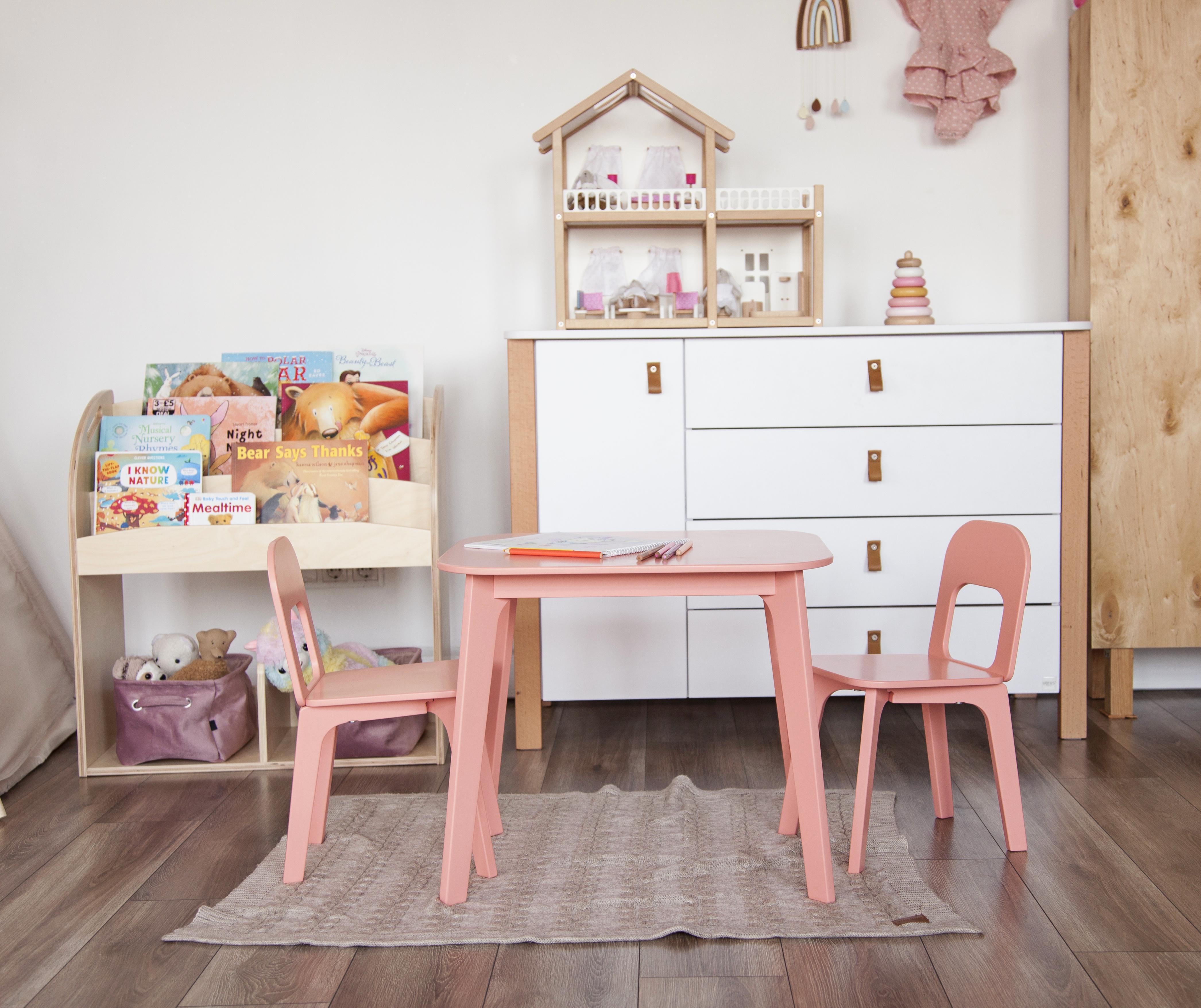 Дитячий столик і два стільчика Tatoy для дітей 2-4 років Кораловий - фото 3 Дитячий столик і два стільчика Tatoy для дітей 2-4 років Кораловий - фото 3