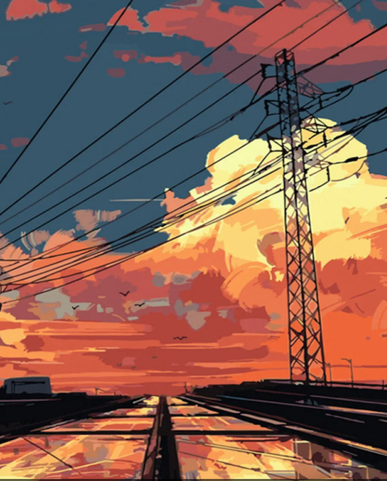 Картина по номерам Strateg Вечернее небо 40x50 см (GS765)