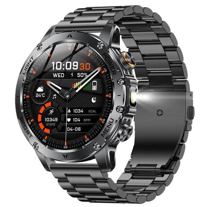 Смарт-часы мужские Smart Power Ultra Steel со стальным коррупсом 25 см Черный (150-96-2052)
