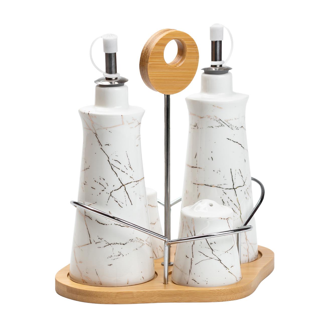 Набір для спецій HP1219 на бамбуковій підставці 4 предмети (A-032732) - фото 2