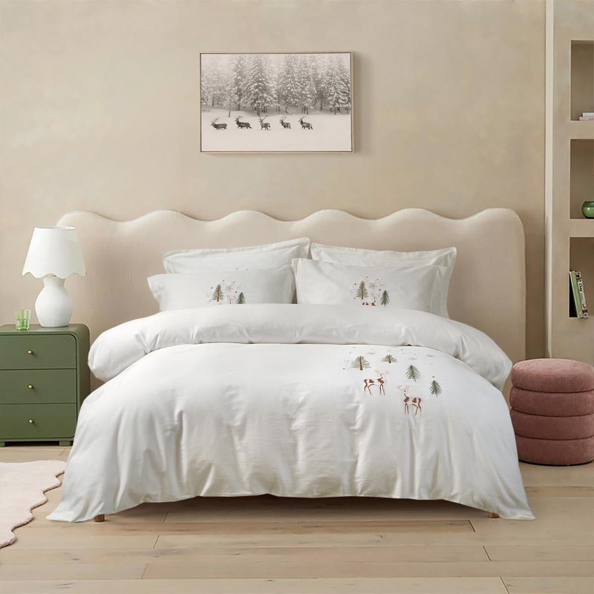 Комплект постельного белья Lotus Home Craft Collection Christmas Deer сатин евро (svt-2000022336703)