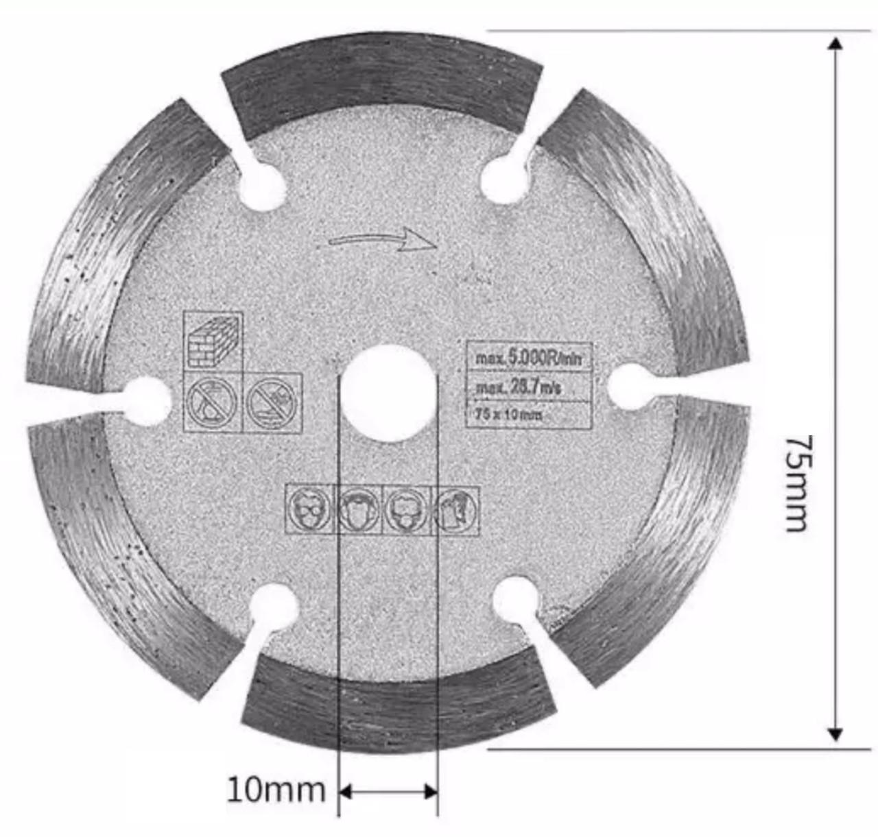 Диски для мини-болгарки 75 мм 7 шт. (2576036238) - фото 5 Диски для мини-болгарки 75 мм 7 шт. (2576036238) - фото 5