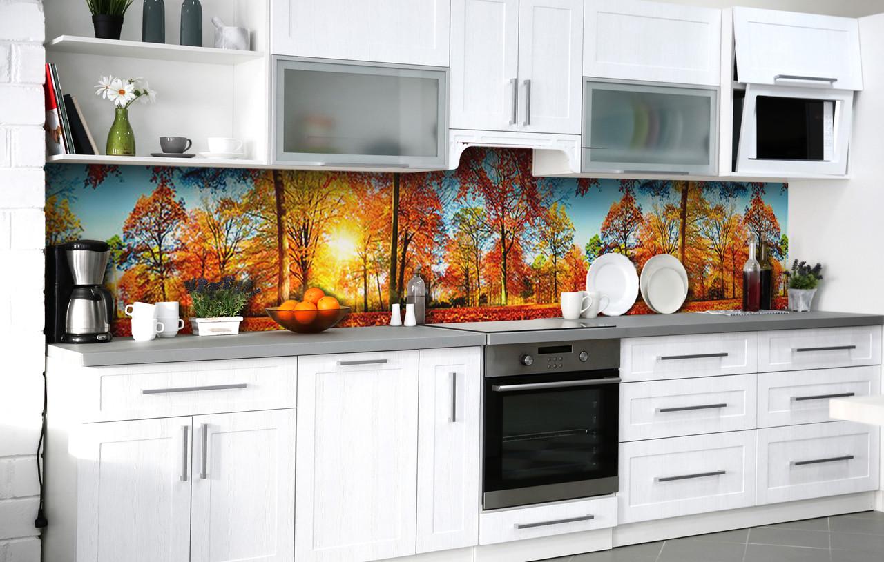 Кухонный фартук Лесное золото виниловый самоклеющийся 60х250 см