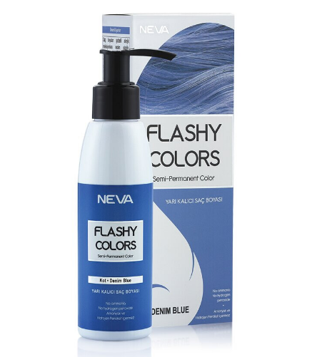 Тонуюча маска Neva Flashy Colours Denim Blue для волосся 100 мл Блакитний (1724435510)