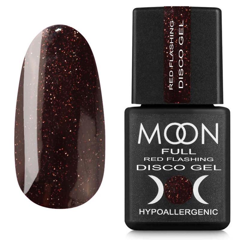 Гель-лак светоотражающий Moon Full Red Flashing Disсo Gel №RF10 8 мл