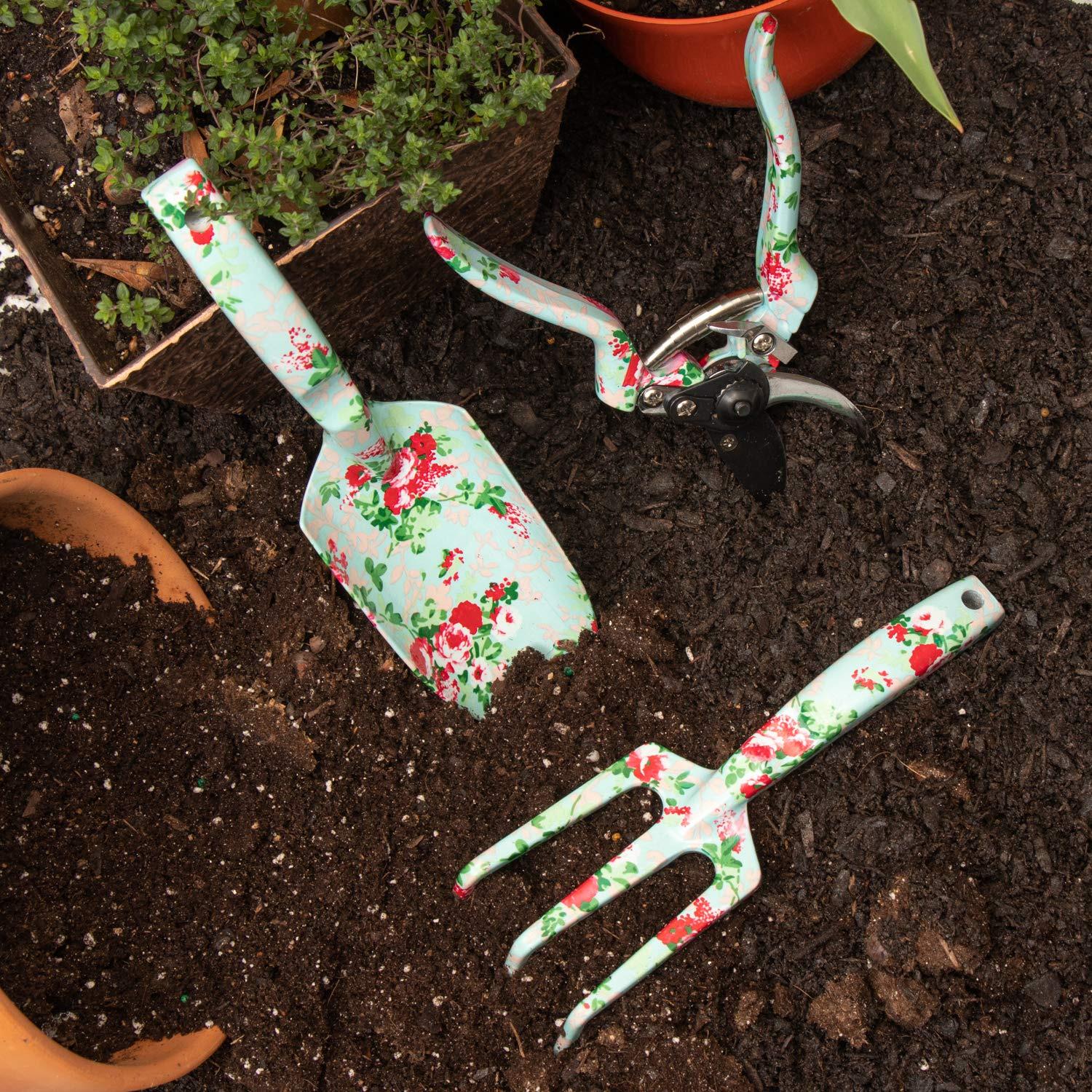 Комплект садових ручних інструментів рукавички ножиці/граблі/лопатка з 4 предметів - фото 4 Комплект садових ручних інструментів рукавички ножиці/граблі/лопатка з 4 предметів - фото 4