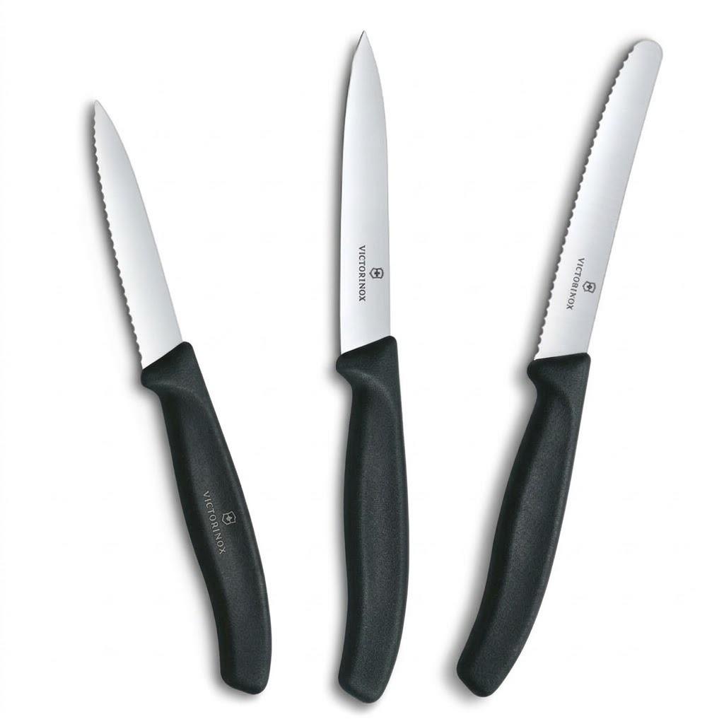 Набор кухонных ножей Victorinox Swiss Classic 11 см 10 см 8 см 3 шт. Black (Vx67113.34)