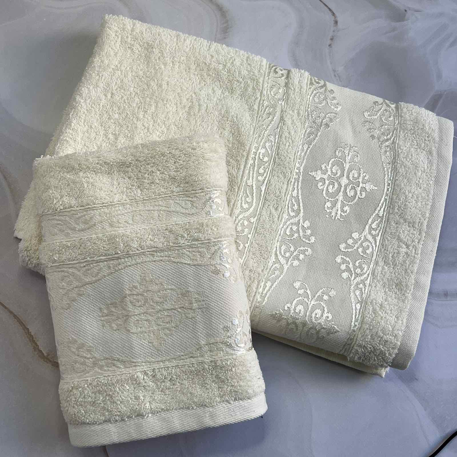 Набір рушників банне та для обличчя 70х40 см/50х90 см 2 шт. Білий (mame2v1cic2beyaz) - фото 1 Набір рушників банне та для обличчя 70х40 см/50х90 см 2 шт. Білий (mame2v1cic2beyaz) - фото 1