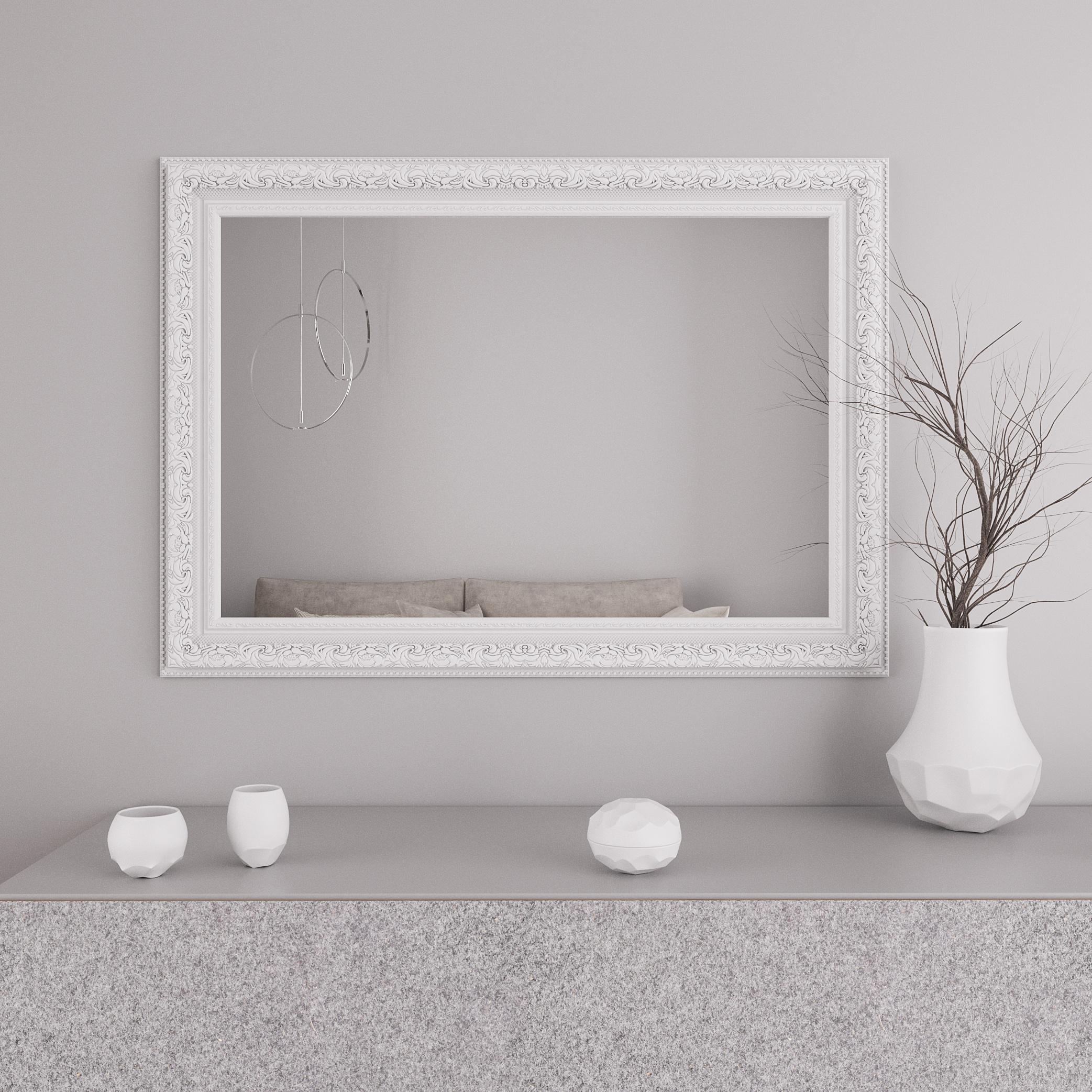 Зеркало настенное Black Mirror 106х76 см Белый (8731А-64SP)